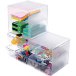 Deflekto Stackable Cube desk organizer for small office supplies