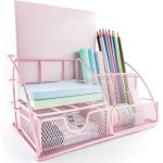 small office supplies AUPSEN Pink Desk Organizer small office supplies