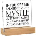 Desk sign, funny, acrylic on wood for Christmas Gift