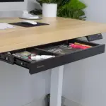 Standing desk drawers, pull out with stationery