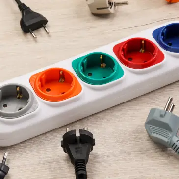 multiplug with many cables