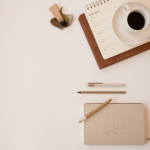 Beige desk background