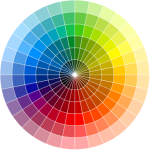 Color wheel for psychology of color in home office decor