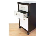 Drawers on wheels keep office organized