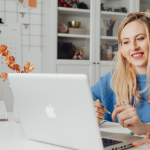Remote worker laptop and noise cancelling headphones