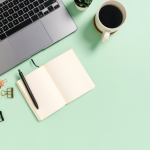 green desk background psychology of color