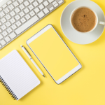 Yellow desk background psychology of color